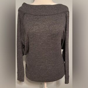 We The Free Dark Gray Off The Shoulder Sweater Streetstyle Cozy Minimal Medium